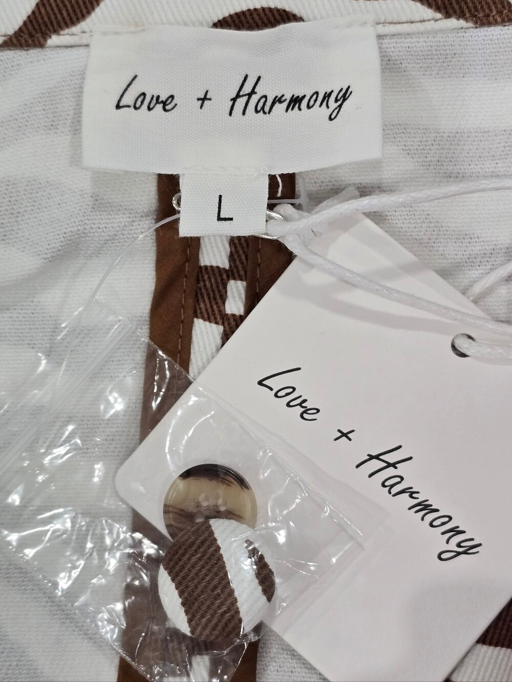 Love + Harmony ✦ Mocha Zebra Print✦ Cropped Jacket & Matching Tank Top Set L NWT - Picture 16 of 16